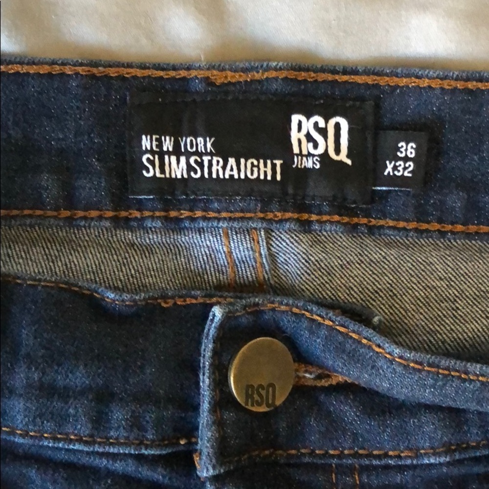 Men’s RSQ jeans, New York Slim Straight 36”